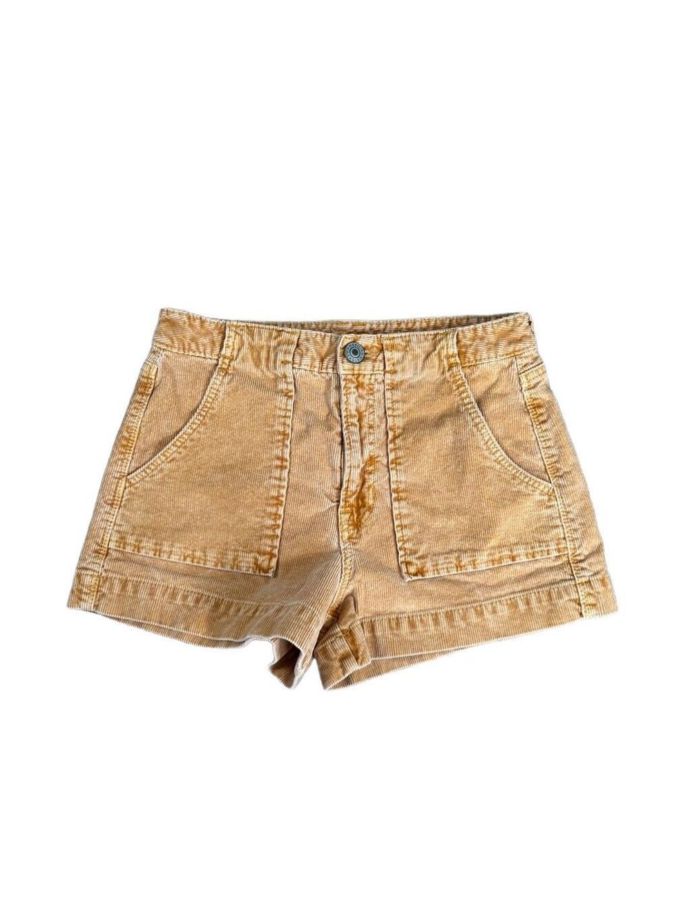 american eagle corduroy high rise shorts super stretch tan mustard size 0 boho
